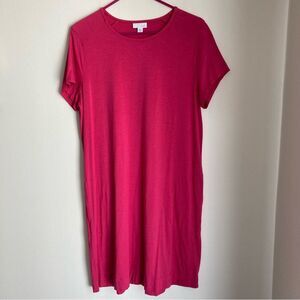 J. Jill Women’s Pima cotton shirt dress beach cover up with pockets size M - EUC